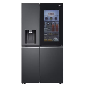 Side by Side LG GSXV91MCAE, No Frost, InstaView, 635 l, H 179 cm, Clasa E, Dozator apa, negru