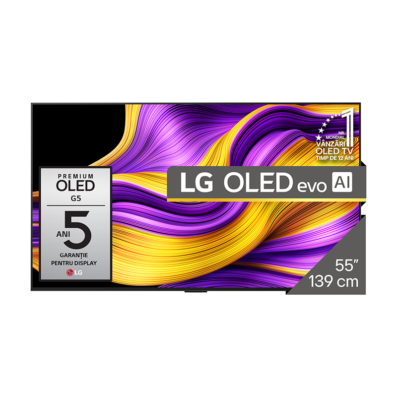 Televizor OLED Evo Smart LG 55G51LW, Ultra HD 4K, HDR, 139cm