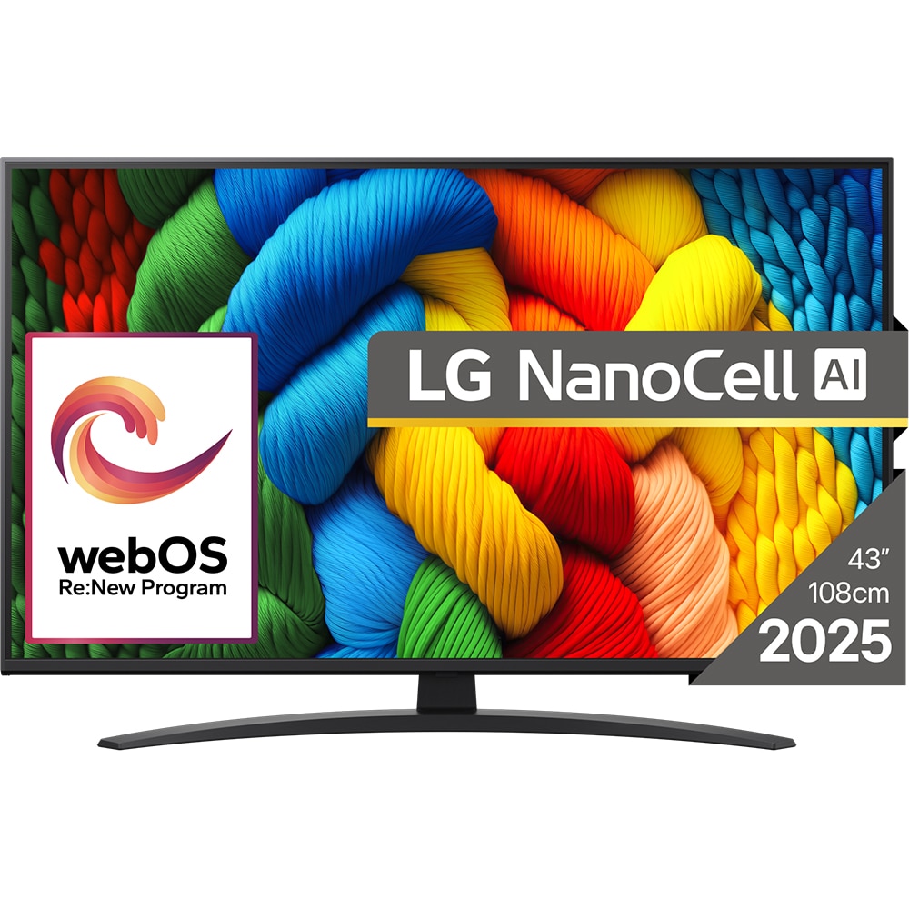 Televizor NanoCell Smart LG 43NANO81A3A, Ultra HD 4K, HDR, 108cm