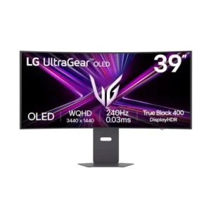 Monitor gaming curbat OLED LG 39GX90SA, 39", WQHD, 240 Hz, FreeSync Premium , HDR10, negru WebOS