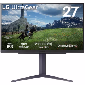 Monitor Gaming LED Nano IPS LG UltraGear 27GS85Q-B, 27", QHD, 200Hz OC, AMD FreeSync, NVIDIA G-SYNC Compatibil, HDR 10, negru