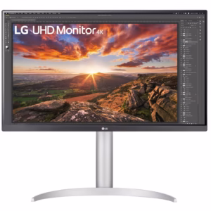 Monitor LED IPS LG 27UP850K-W, 27", 4K, 60Hz, AMD FreeSync, DisplayHDR 400, HDR10, alb-argintiu