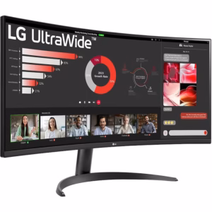 Monitor Curbat LED VA LG UltraWide™ 34", UWQHD (3440x1440), 100Hz, 5ms, sRGB 99%, HDR 10, 2x HDMI, DisplayPort, Jack, negru - imagine 2