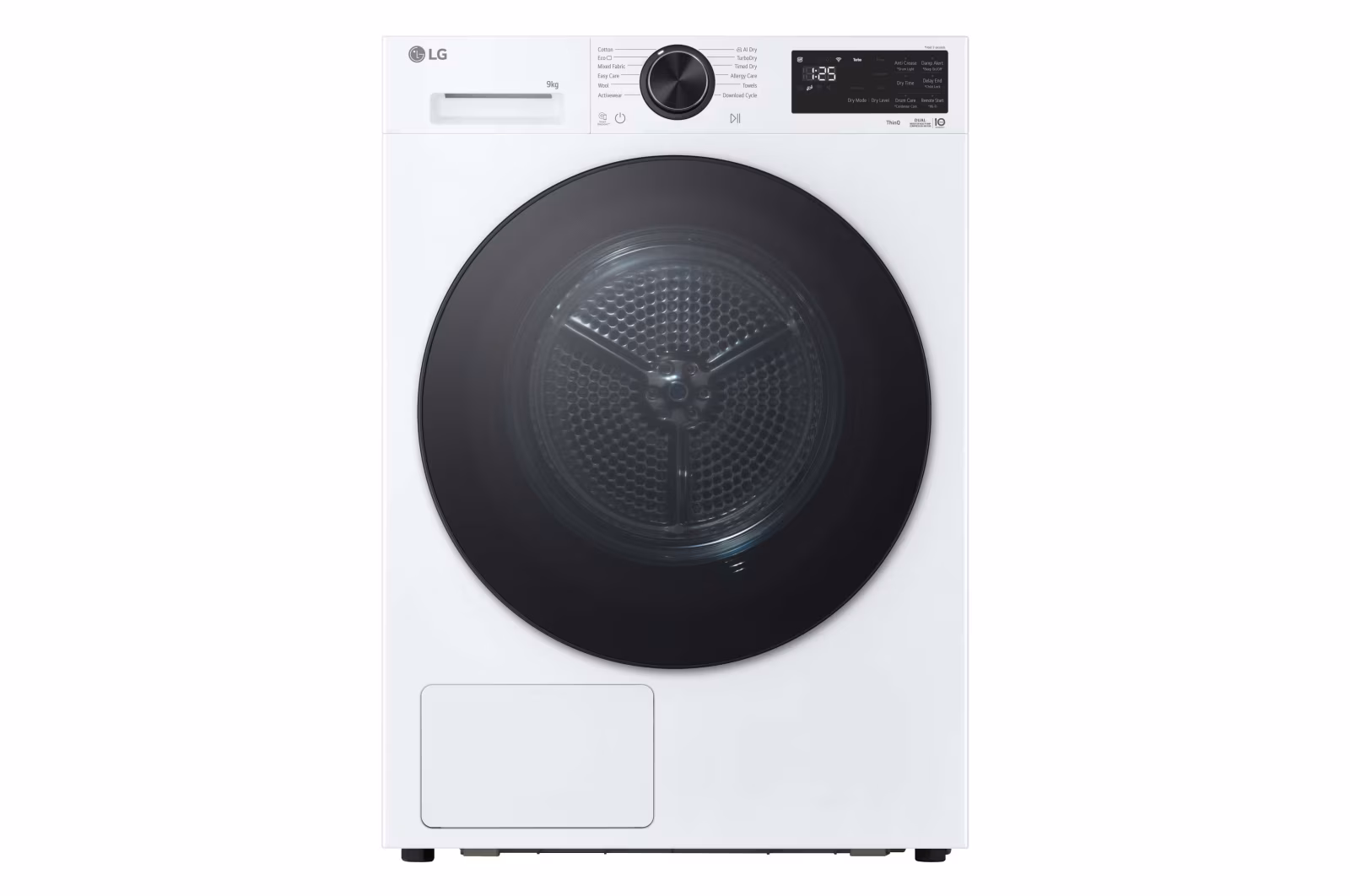Uscător cu pompă de căldură RHX5009TLB AI DUAL Inverter Heat Pump™, 9 kg, ThinQ™