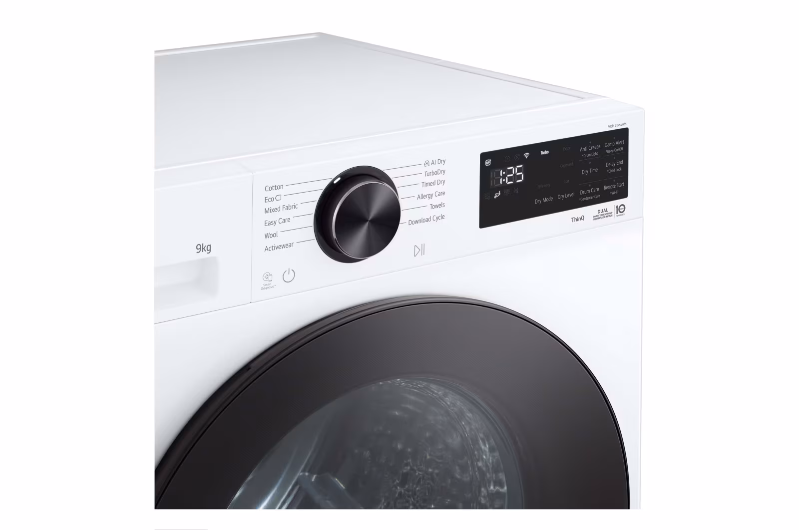 Uscător cu pompă de căldură RHX5009TLB AI DUAL Inverter Heat Pump™, 9 kg, ThinQ™ - imagine 4